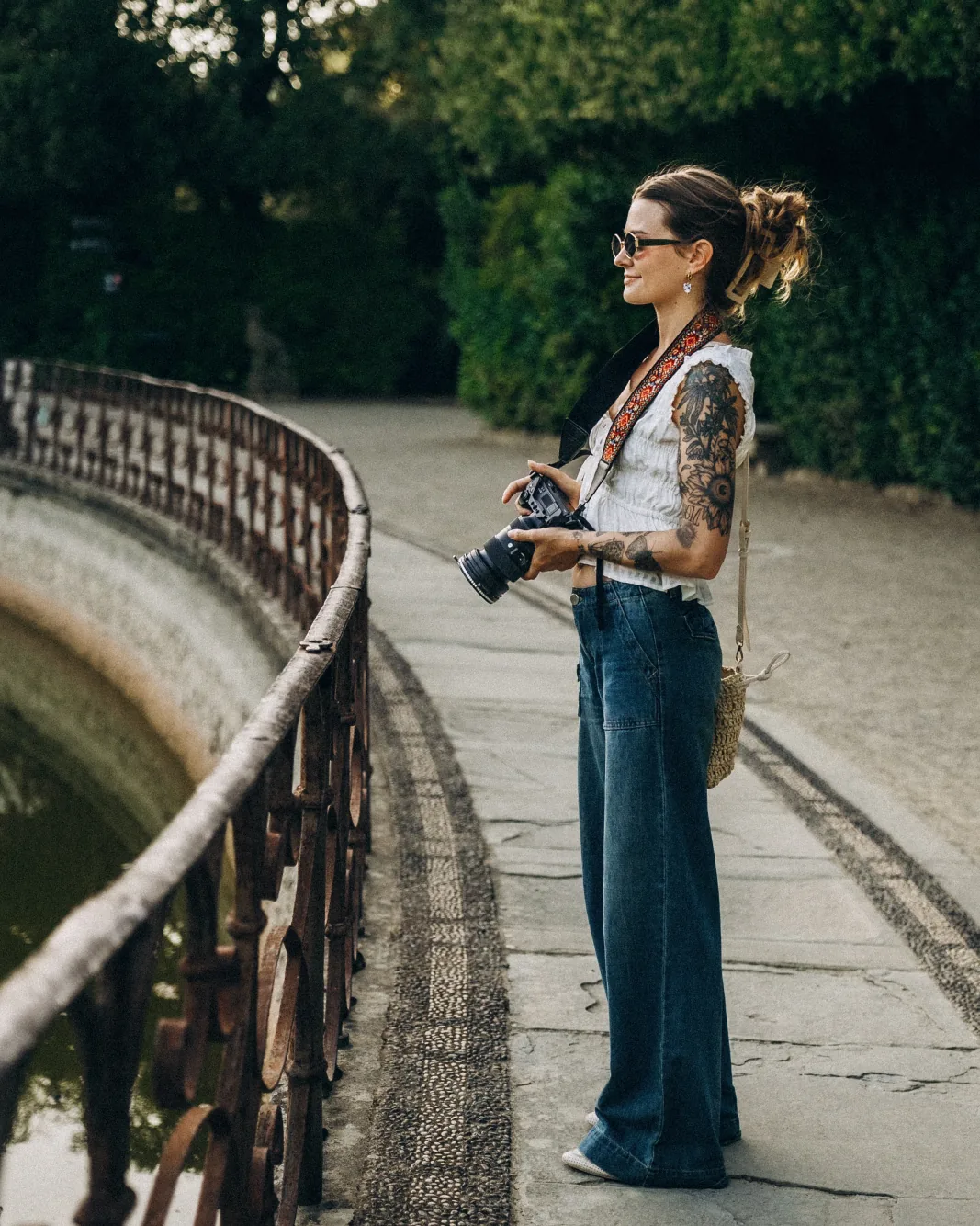 Ashlind with her camera, at work
